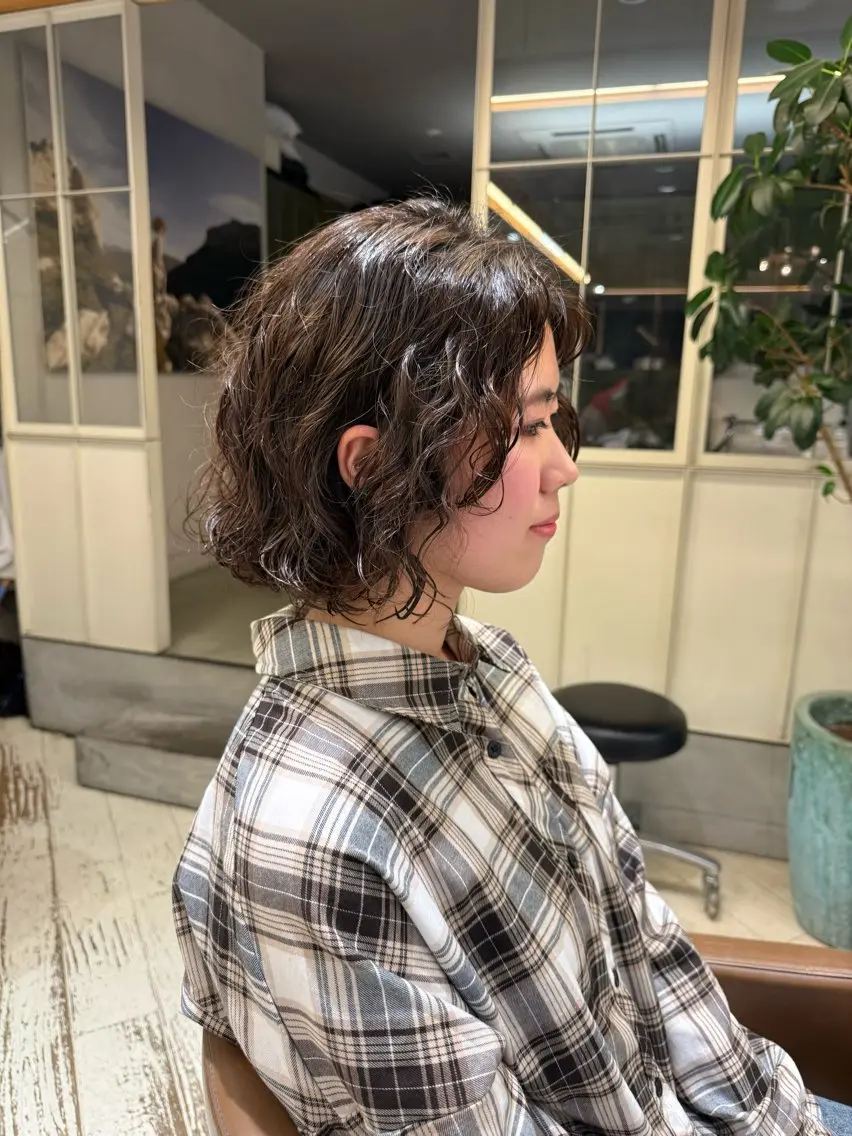 ミディアム パーマ 🌀ルカ ショート 🌀のヘアスタイル