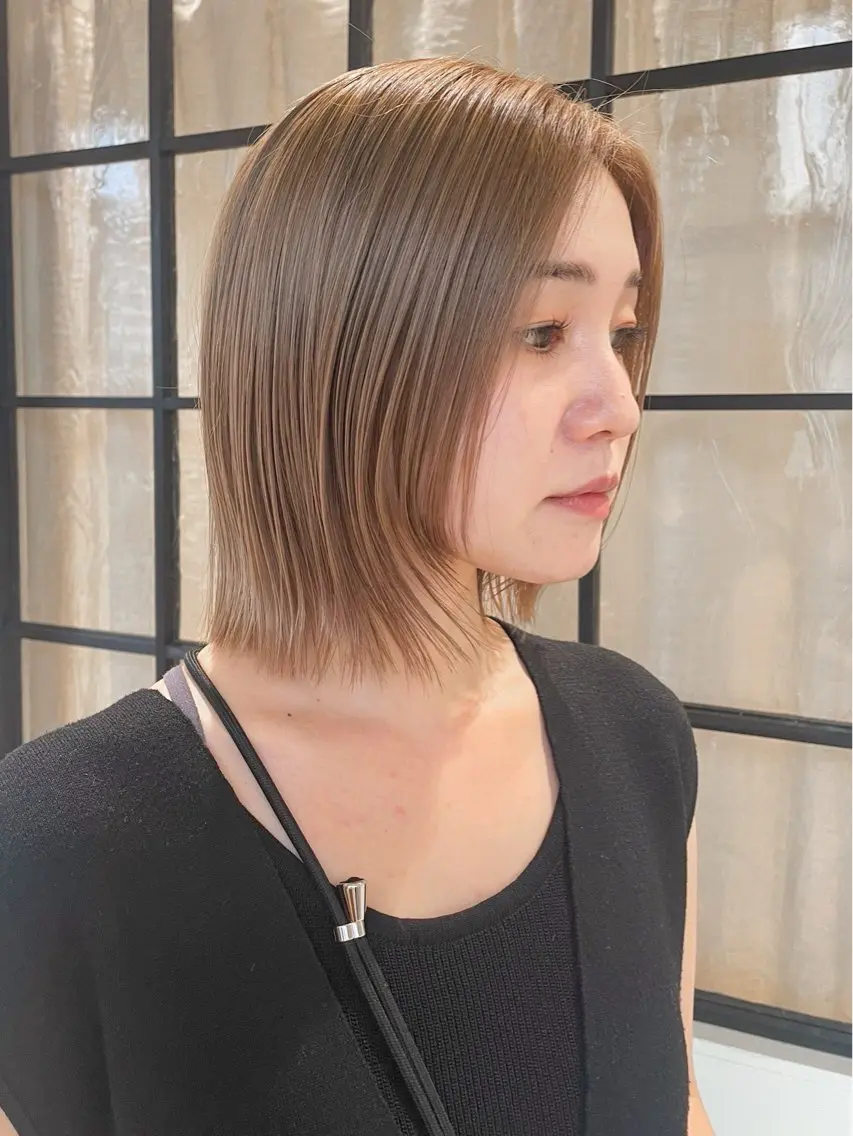 ショート ヘアカラー ✨艶髪／透明感カラー ミユ💜のヘアスタイル