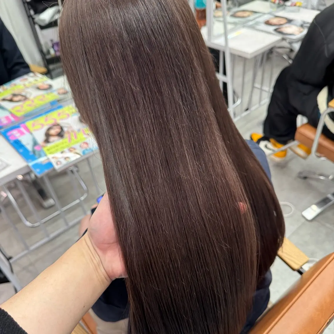 セミロング カラー ヘアアレンジ ブリーチなしカラー /新百合ヶ丘/安形翔のヘアスタイル