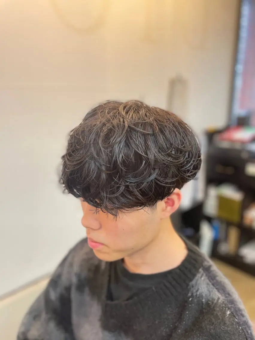 ショート パーマ メンズ カット パーマ シャドウパーマ/縦落 ちパーマ 大久保拓実のヘアスタイル