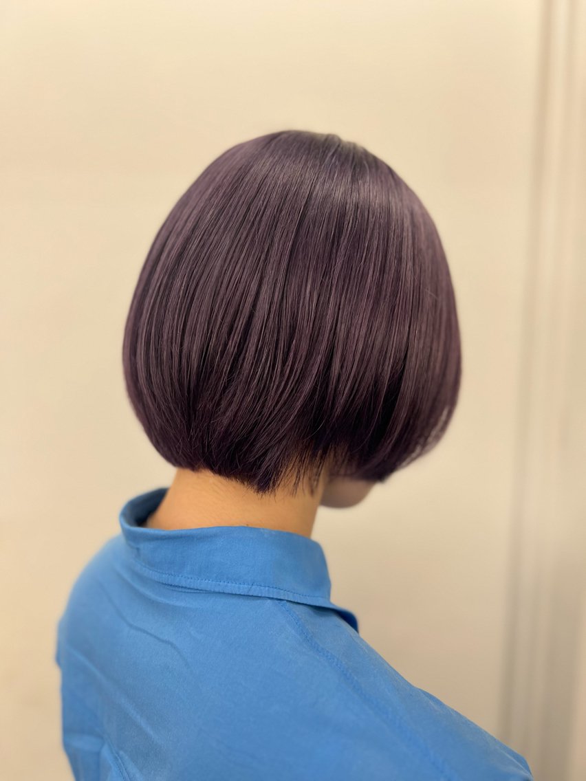 ミディアム カラー カシス 透明感カラー ラベンダーカラー ラベンダーグレー カット ヘアカラー 透明感カラー特化🫧 🦋栗原🦋のヘアスタイル