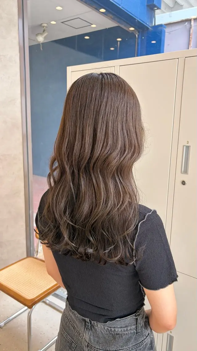ロング ヘアカラー トリートメント 野口 夏帆のヘアスタイル