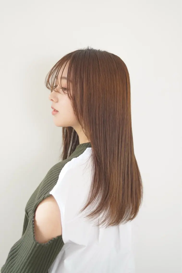 セミロング パーマ ヘアアレンジ セミロングパーマ ストレートパーマ 髪質改善ストレート✨ パーマヘア✨YUKIのヘアスタイル