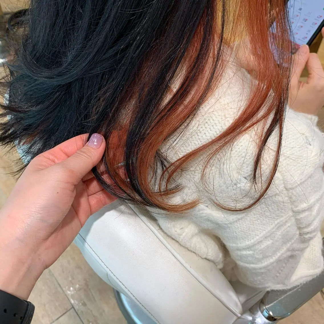 セミロング カラー インナーカラー ヘアカラー ✨カラー支持No.1 🧸ワキ カナコ🧸のヘアスタイル