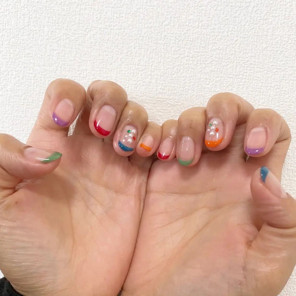 ネイル フレンチネイル ハンドネイル 自宅サロン FeelFreeのマツエク・マツパデザイン
