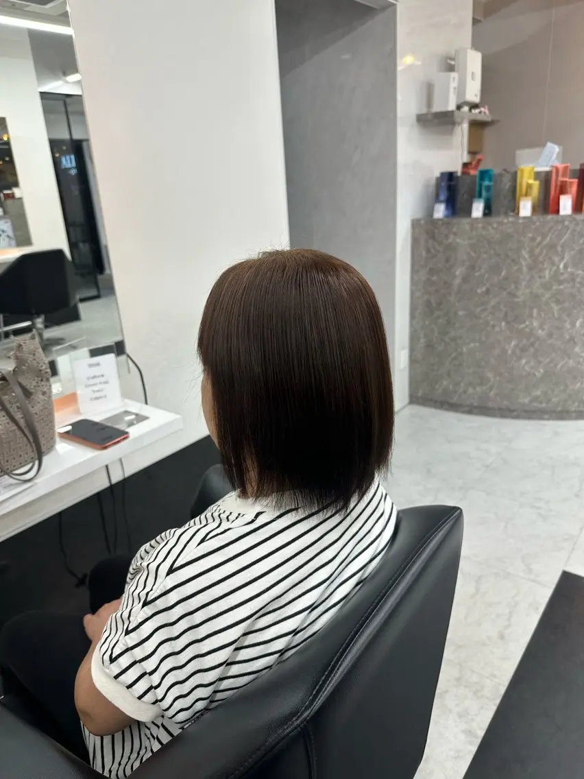 ショート カラー ヘアカラー トリートメント ALEAP owl Ainaのヘアスタイル