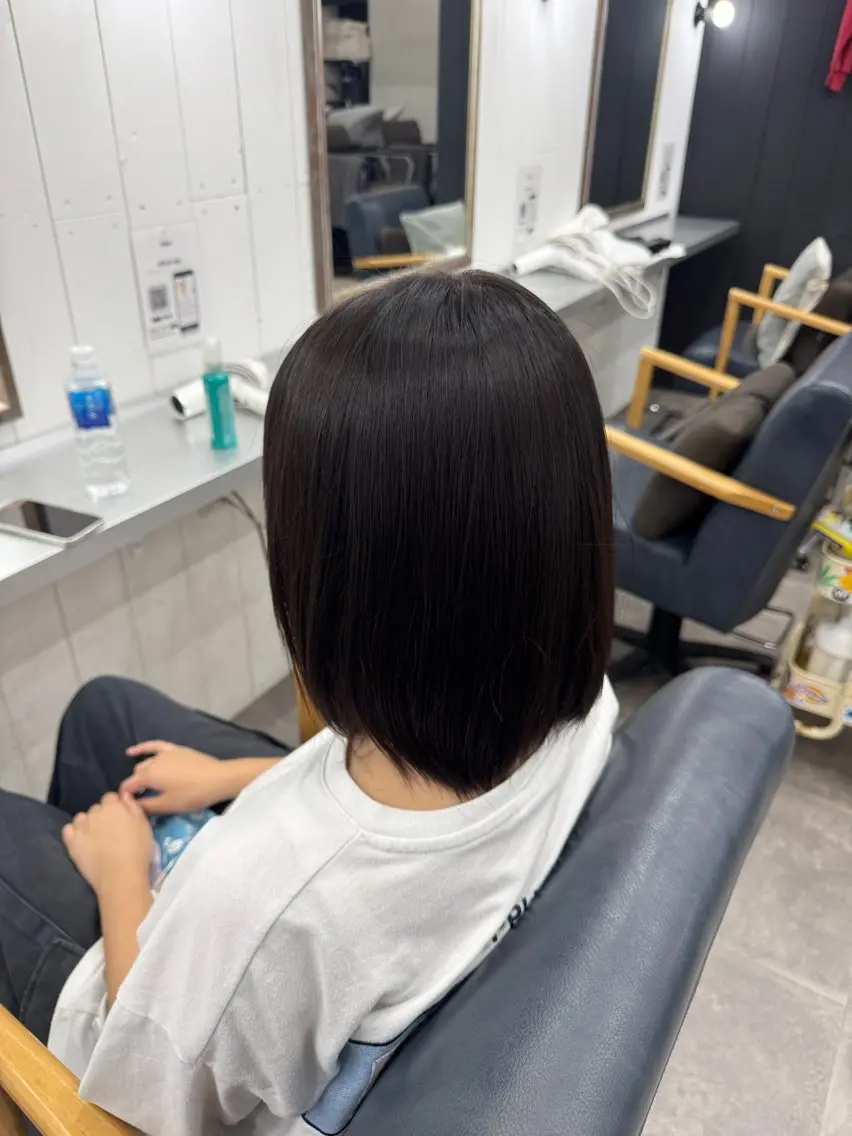 ミディアム 縮毛矯正 永野 瑛大のヘアスタイル