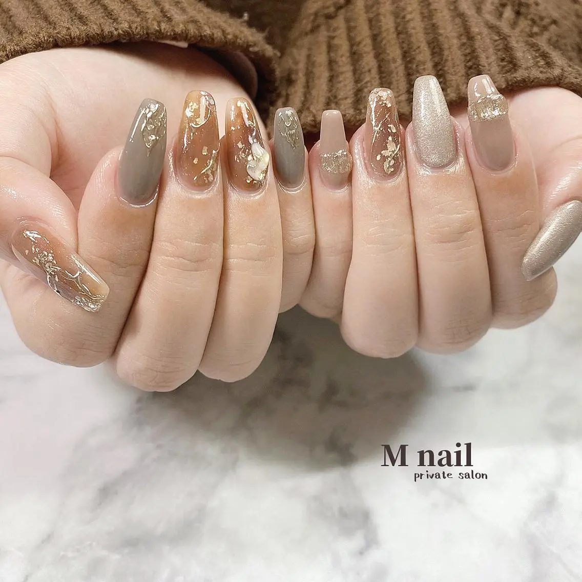 ネイル 持ち込み ハンドネイル M nailのネイルデザイン