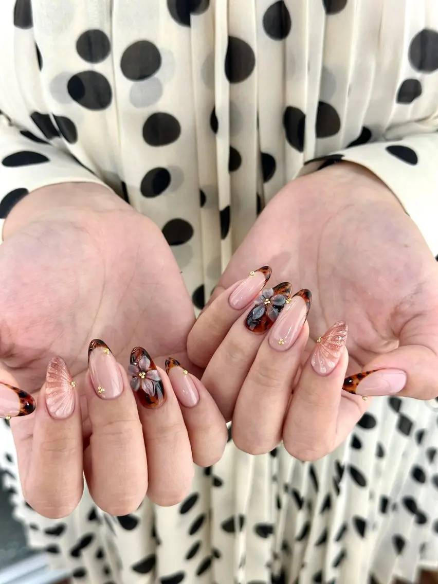ネイル べっ甲ネイル 持ち込み Unicorn Nail 矢場町店のネイルデザイン