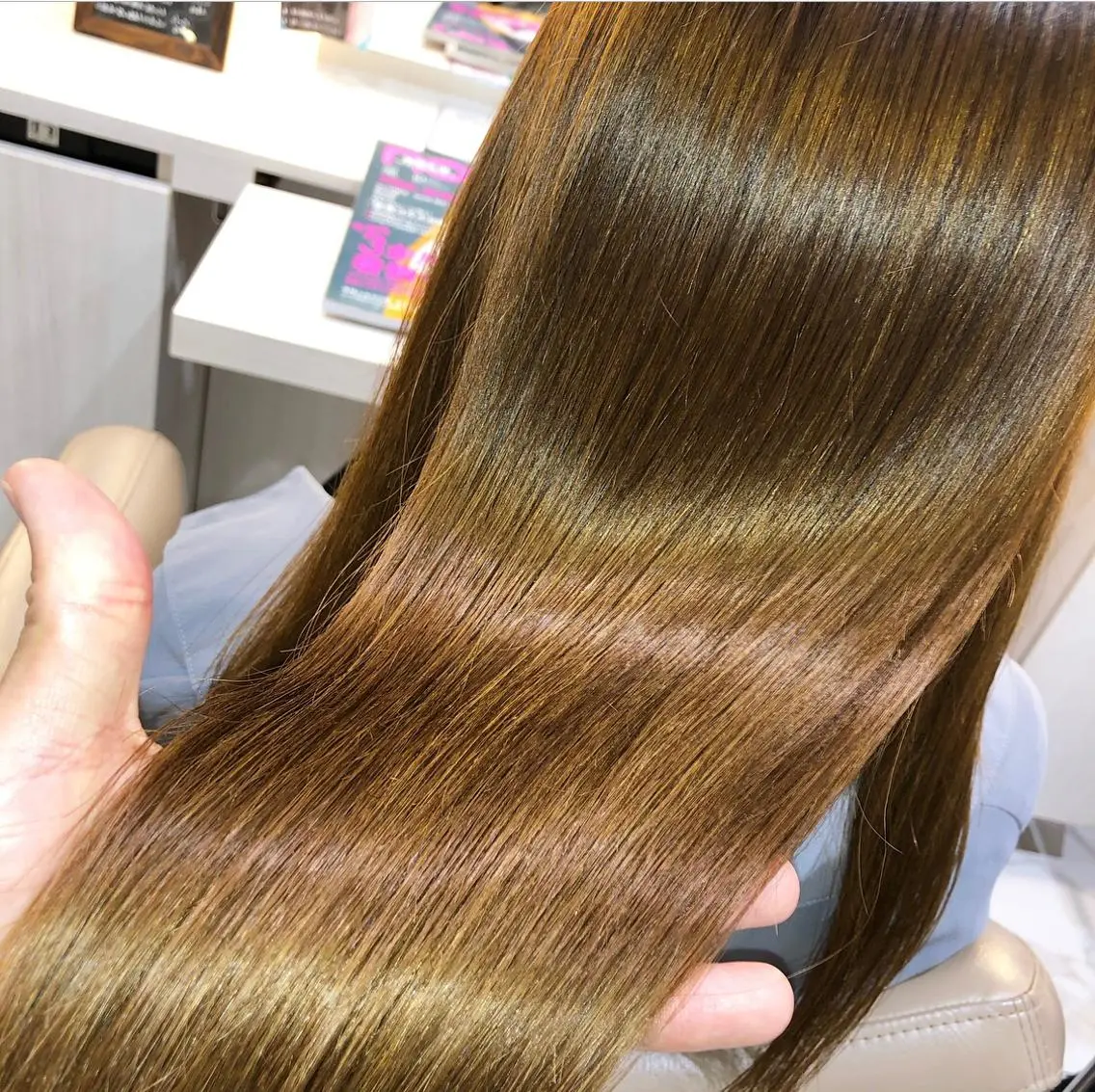 ロング パーマ 縮毛矯正 トリートメント ストレートパーマ 安井 昴 💫ブリーチ縮毛矯正のヘアスタイル