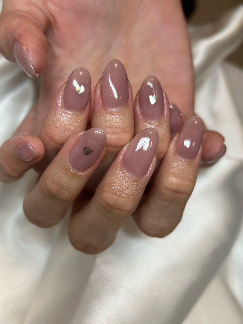ネイル ハート ハンドネイル ネイルサロン 翼【仙川4分】のネイルデザイン
