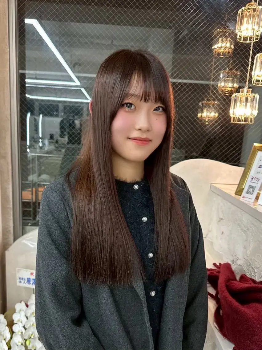 【透明感🫧×美髪ケア✨️】ケアフルカラー+ハホニコTR+コテ巻き♡の写真