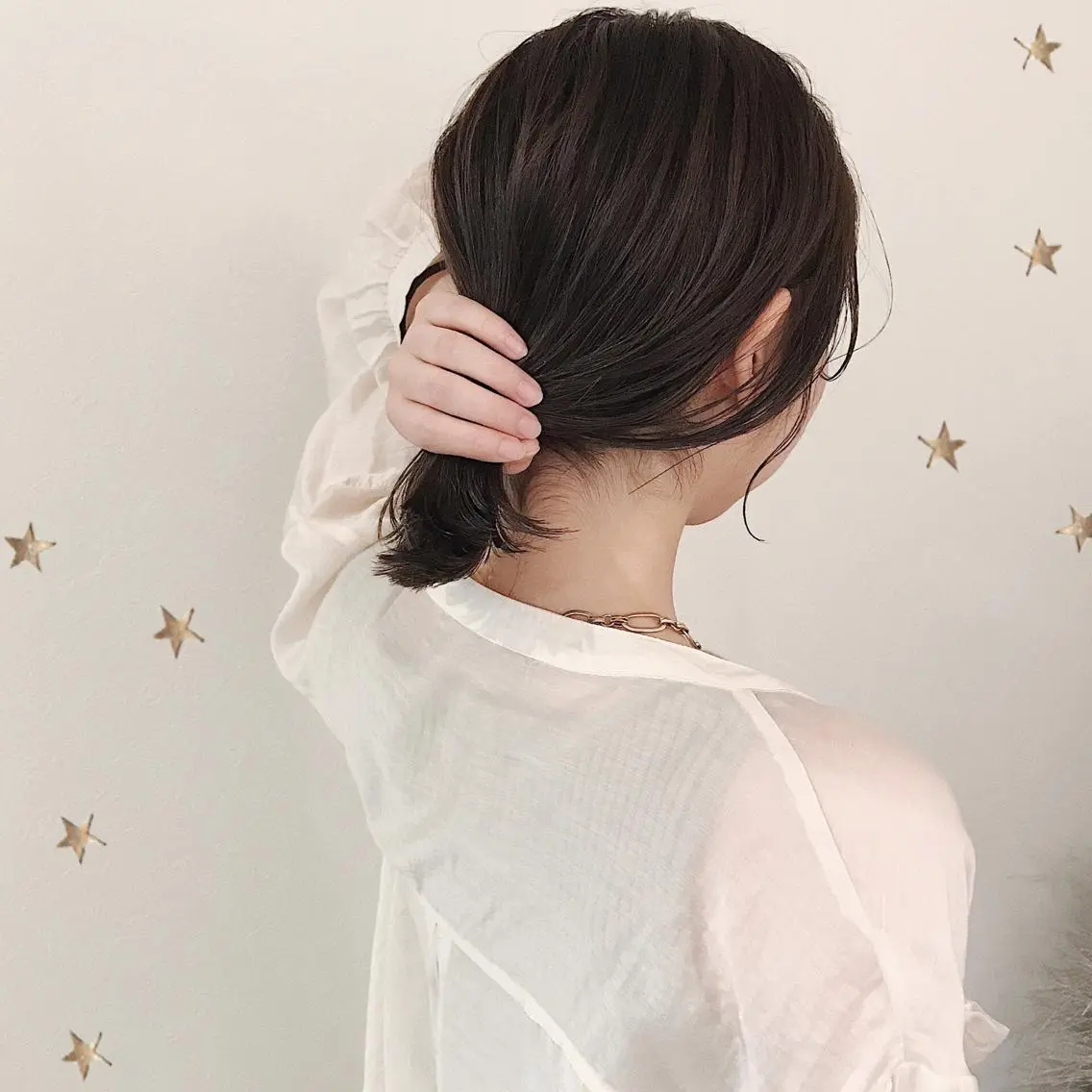 ミディアム カラー カット ヘアカラー 市川 千夏のヘアスタイル