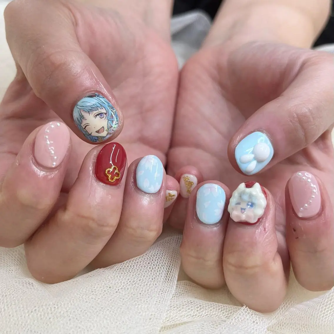 ショート ハンドネイル 池袋痛ネイル Nok. 渡辺のネイルデザイン