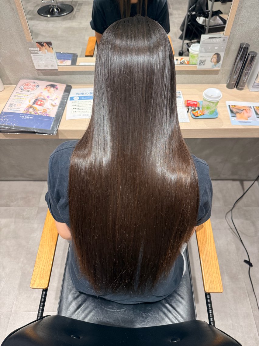 ロング 縮毛矯正 佐藤 佳月のヘアスタイル