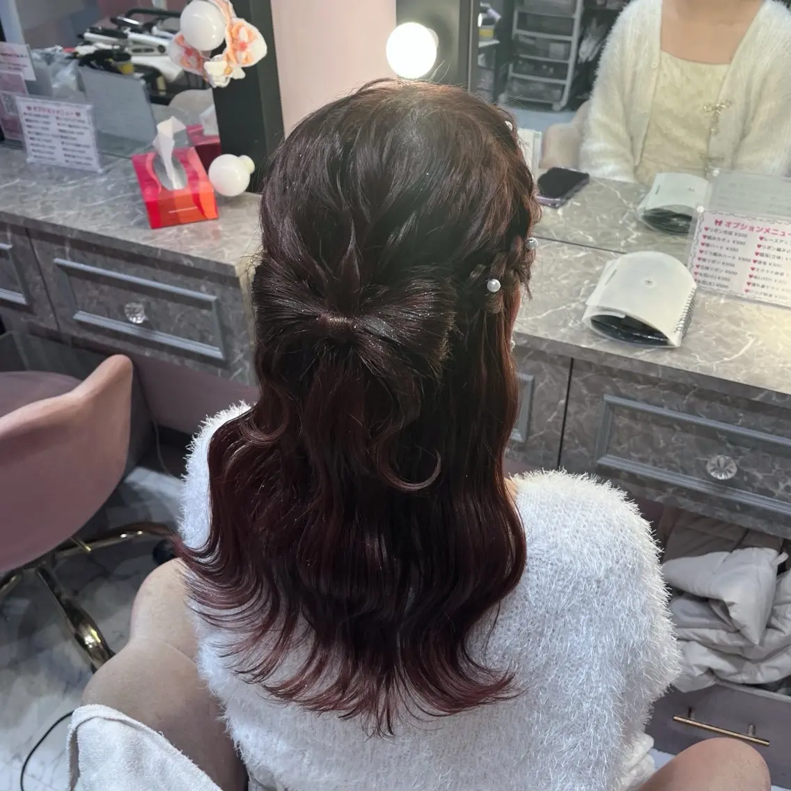 セミロング ヘアアレンジ ハーフアップ MILD by 17 秋葉原 ‪♡みづき♡のヘアスタイル