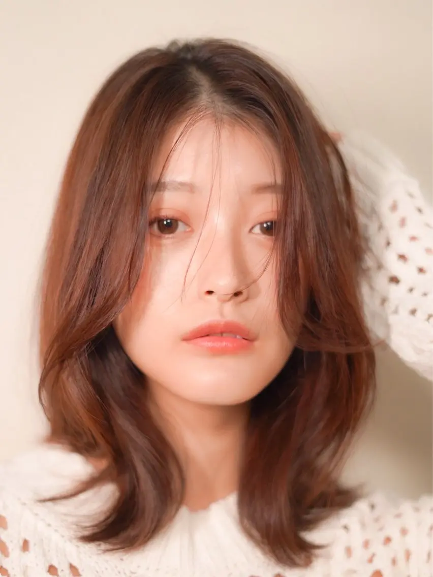 ミディアム カラー カット ヘアカラー トリートメント 骨格/顔タイプ/ パーソナルカラー菅原のヘアスタイル
