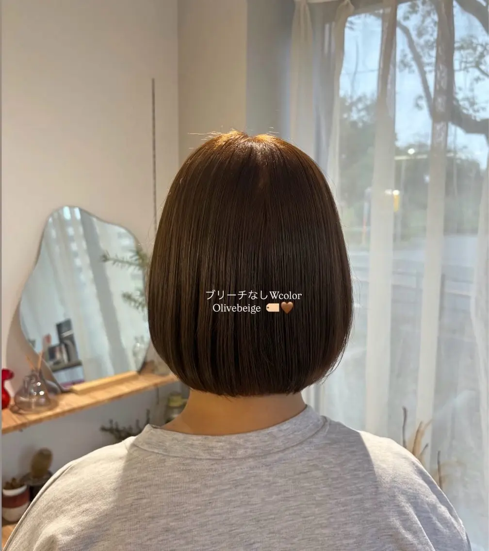 カット＋ブリーチなしダブルカラーの写真