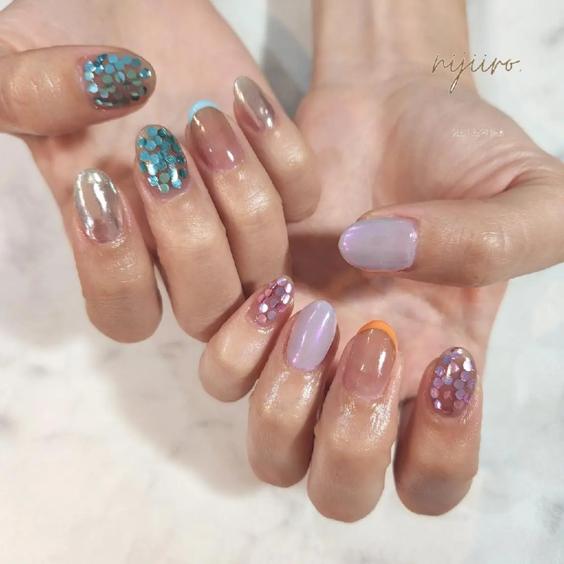 ネイル ハンドネイル nijiiro🌈 サトウのネイルデザイン