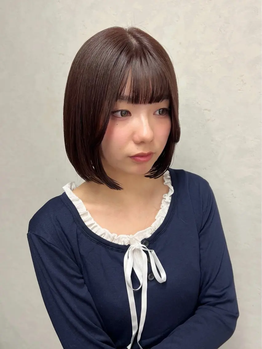 ミディアム ボブ／ストレート🎀 harukaのヘアスタイル