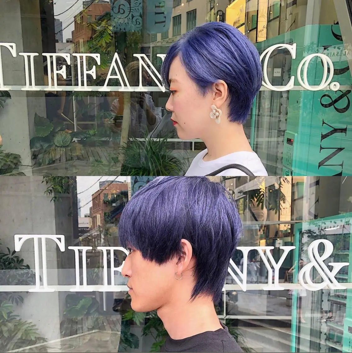 ショート カラー ヘアアレンジ メンズ ブルーカラー ブルーバイオレット バイオレットカラー メンズスタイル ly本厚木のヘアスタイル