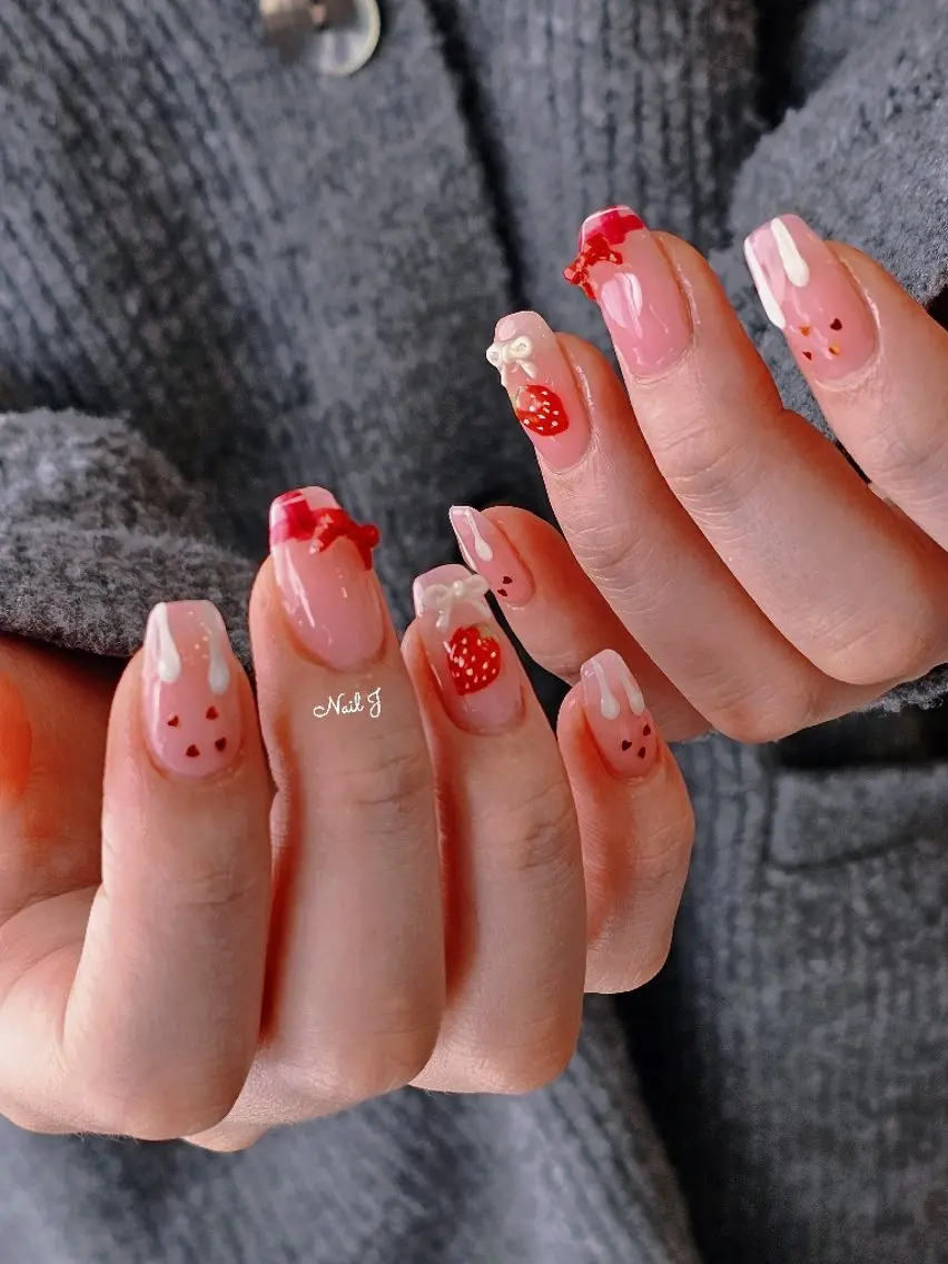 ネイル 韓国ネイル 冬ネイル ハンドネイル Nail Jのネイルデザイン