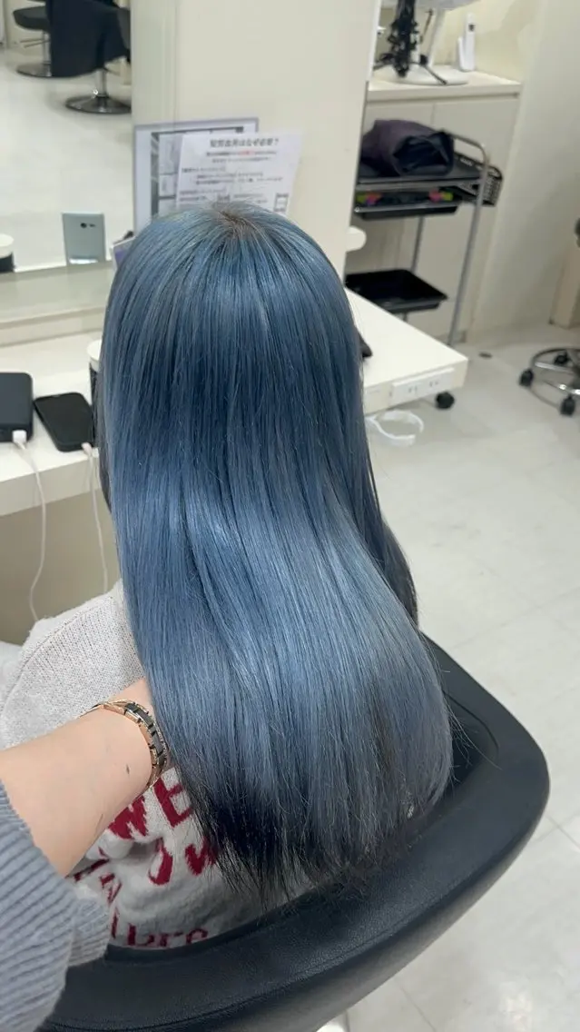 ロング ヘアカラー トリートメント ️🫧 AINE 🫧ハイトーンカラーのヘアスタイル