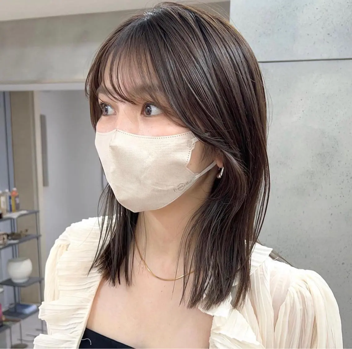 ミディアム カラー ナチュラル×色気パ ーマ 渋谷/マナミのヘアスタイル