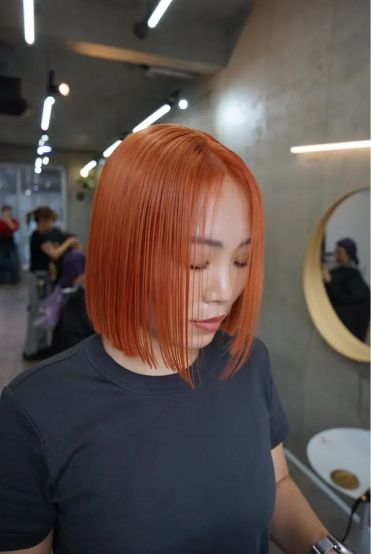 ショート 切りっぱなしボブ ボブ くびれヘア 髪質改善 レイヤーカット 南堀江レイヤーカット MIKU🍒のヘアスタイル