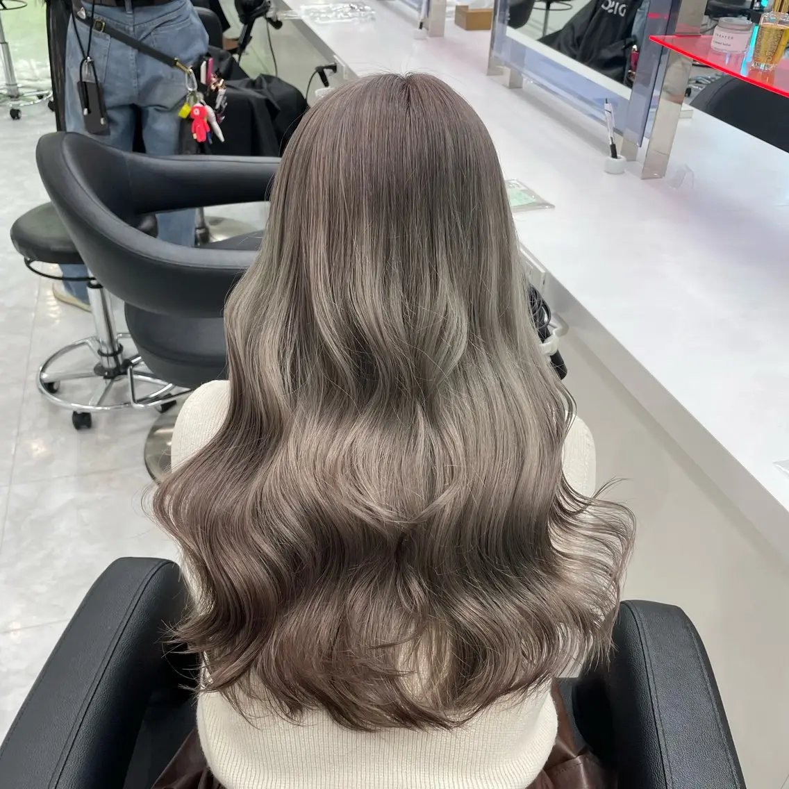 ロング カラー ヘアアレンジ 韓国メンズヘア 🪽maika🪽のヘアスタイル
