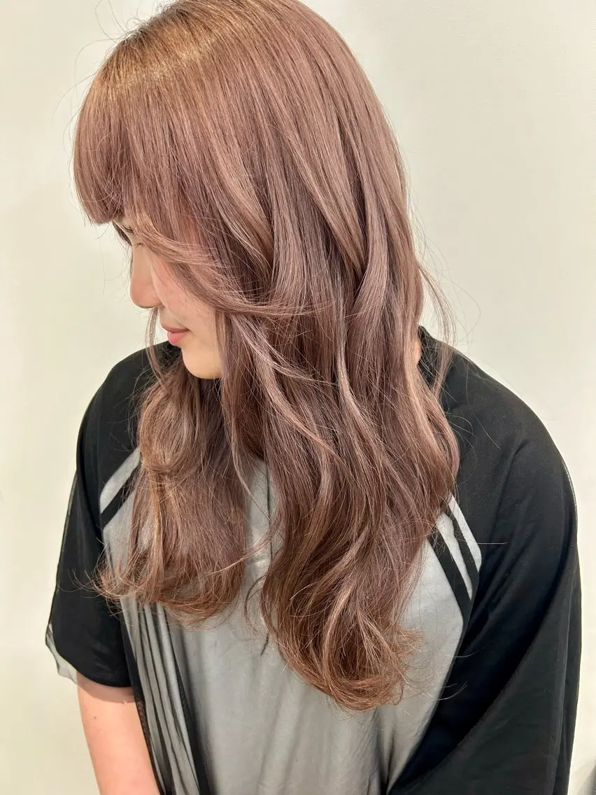 カラー ベージュカラー ピンクカラー 村瀬 美来のヘアスタイル
