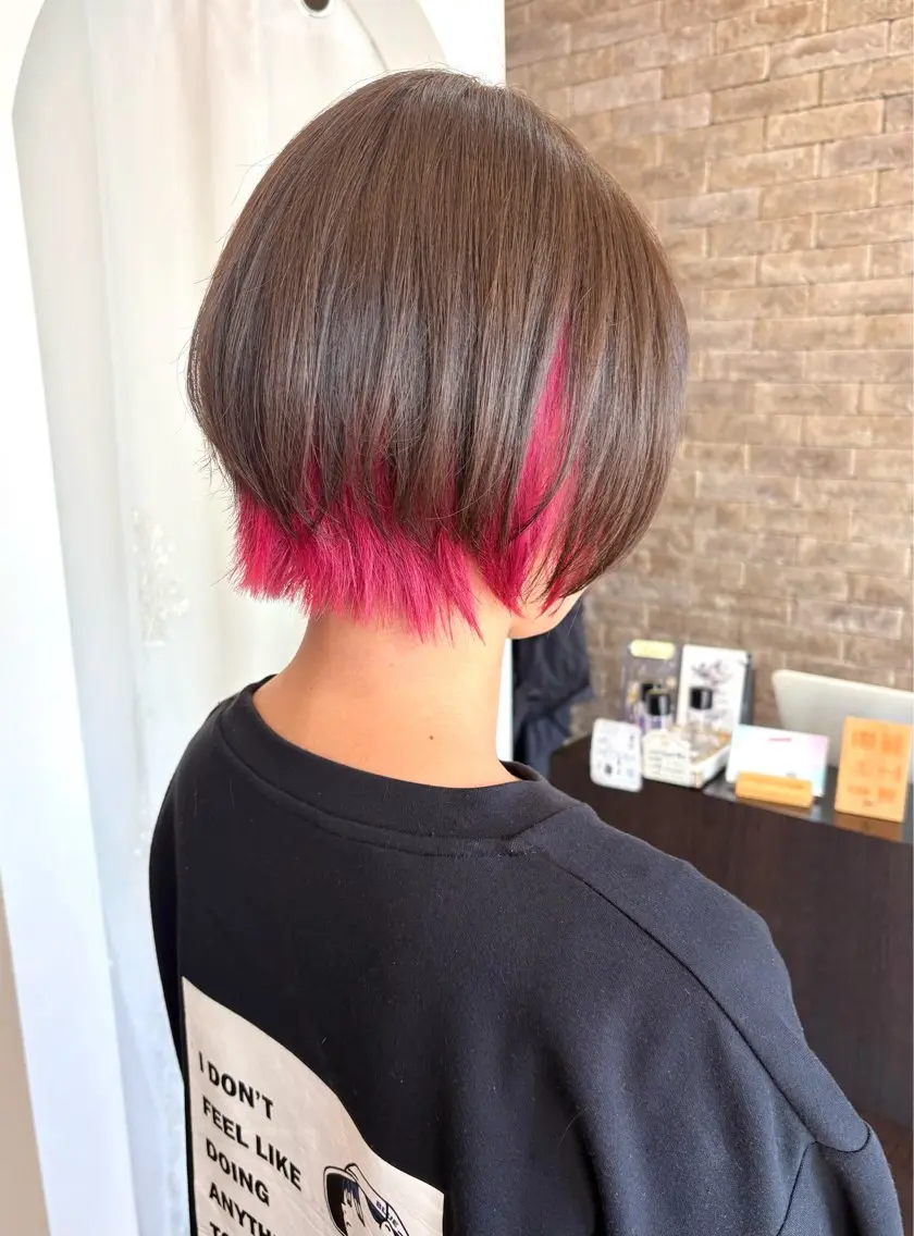 ショート カラー ヘアカラー トリートメント 𝘒𝘺𝘰𝘬𝘢 🌿のヘアスタイル