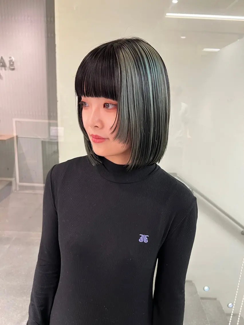 ミディアム カラー ボブレイヤー デザインカラー ボブ レイヤーカット TOMOYA/ ショート、レイヤーのヘアスタイル