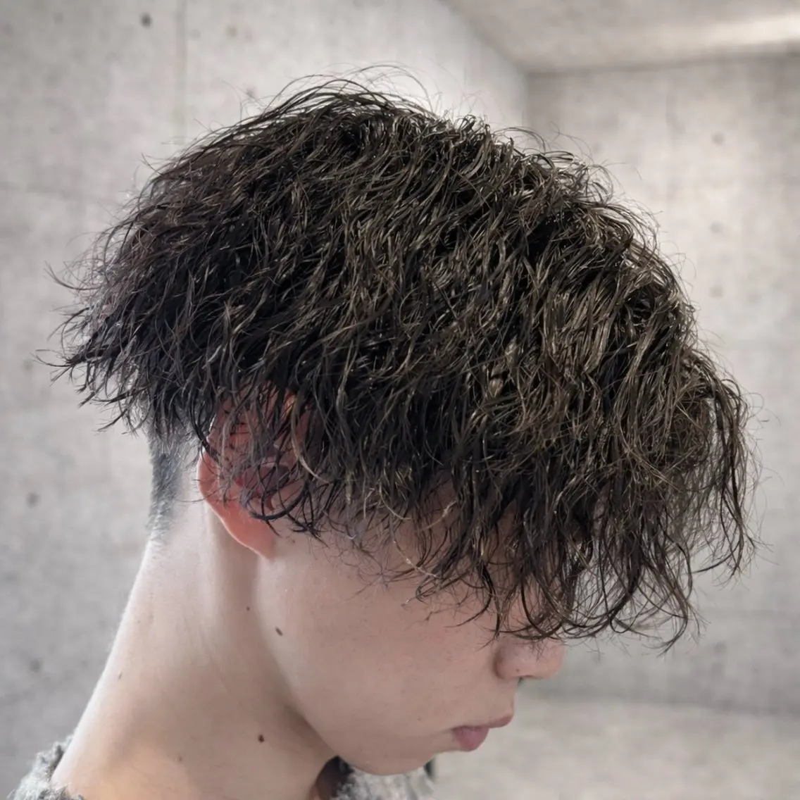 ショート パーマ メンズ カット パーマ スナップフォト確認 お願いします!竹内のヘアスタイル