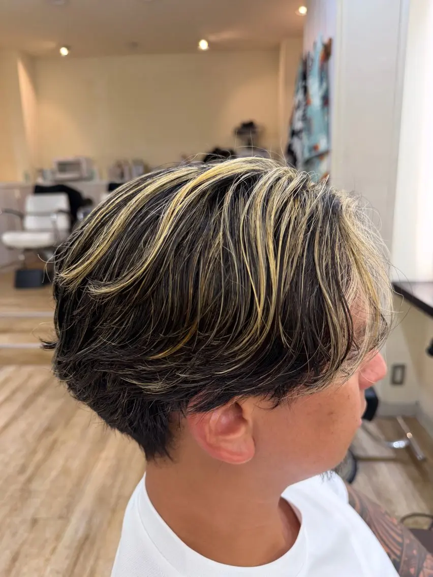 カラー 全メニュー0円 メンズ特化もゆるのヘアスタイル