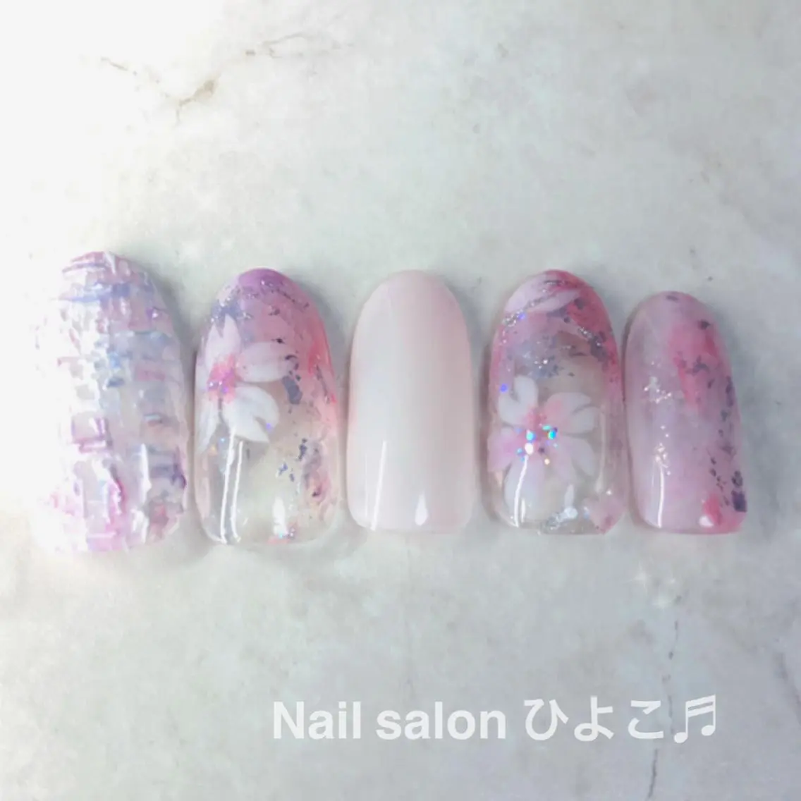 ネイル ツイードネイル Nail salon ひよこ♬のネイルデザイン