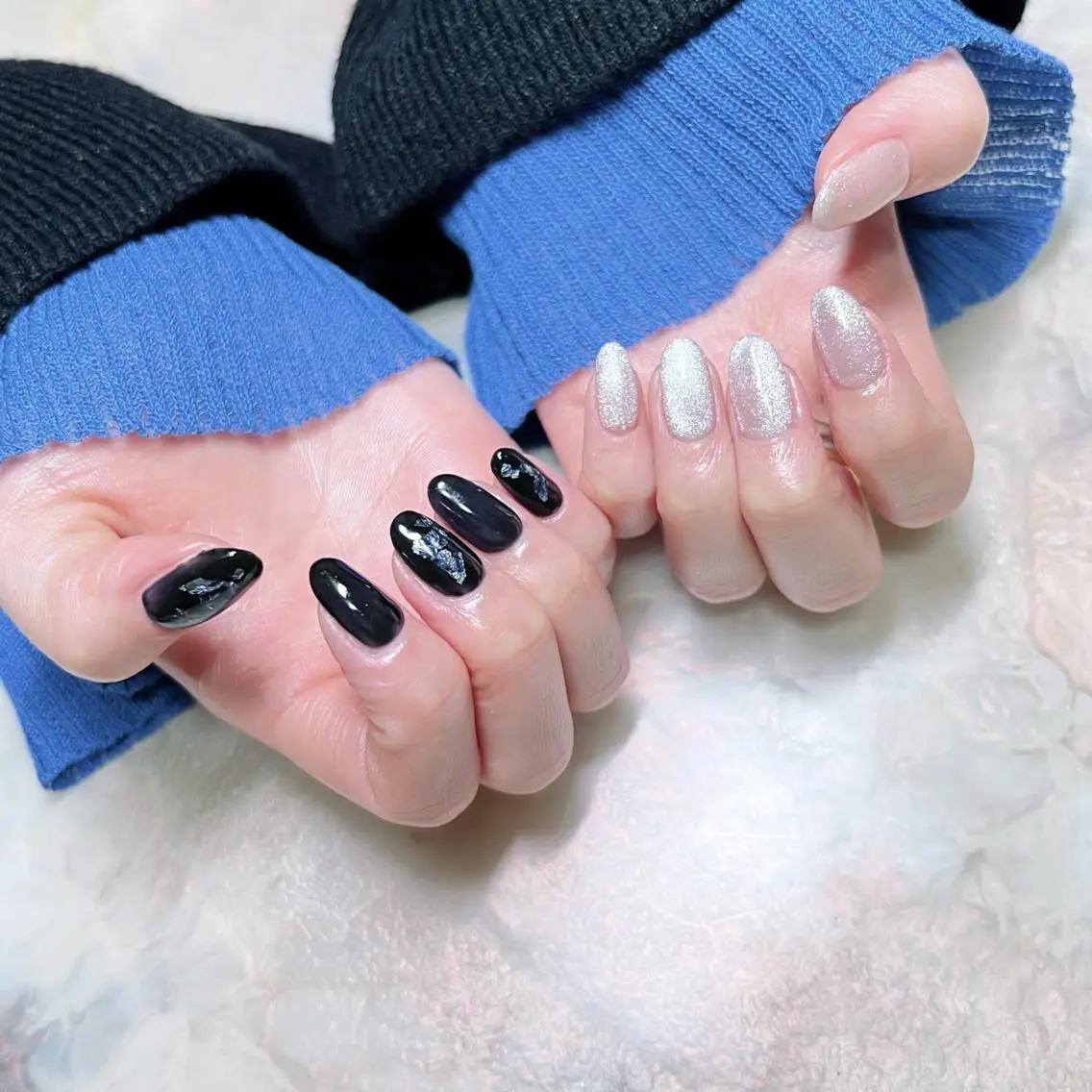 ネイル マグネットネイル ニュアンスネイル ショートネイル gemickle nailのネイルデザイン