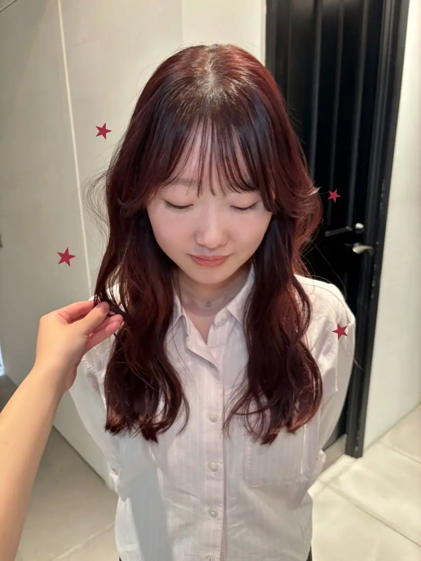 ミディアム ヘアカラー rizu🐩 透明感カラーのヘアスタイル
