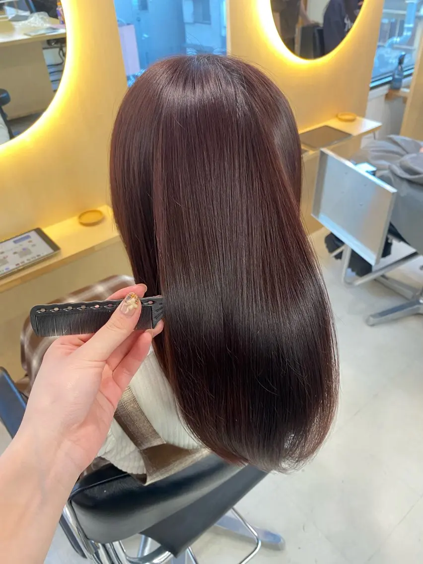 カラー ブラウンカラー ピンクカラー elk ANZU🎀のヘアスタイル