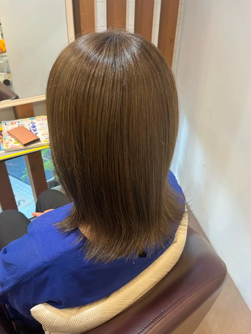 カラー アッシュ 透明感カラー 沖元 統弥のヘアスタイル