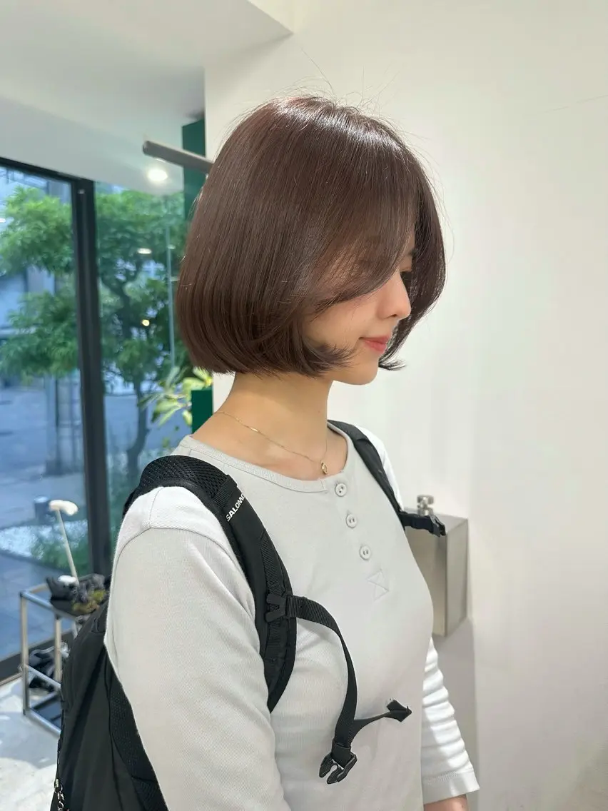 ショート カラー カット ヘアカラー トリートメント ハイトーン/透け感 カラー🎀真香のヘアスタイル