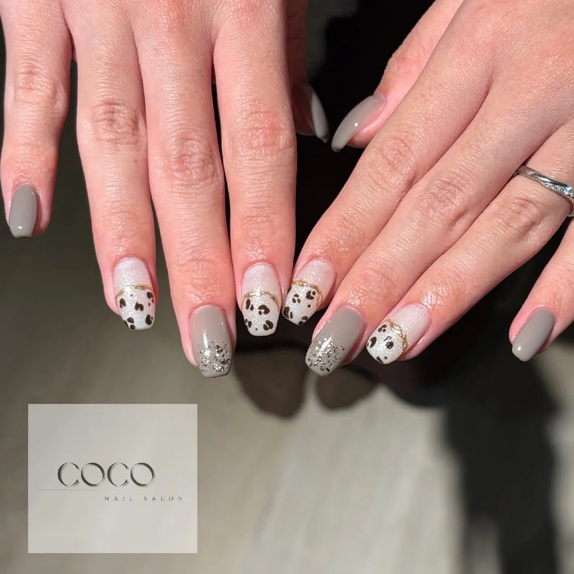 ネイル アニマル柄 シンプルネイル NAIL SALON COCO / HBLのネイルデザイン