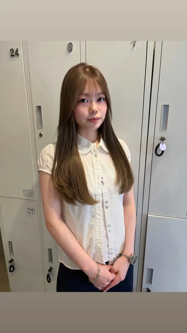 ロング カラー ヘアカラー トリートメント aoi🍀暖色 /透明感カラー♡のヘアスタイル