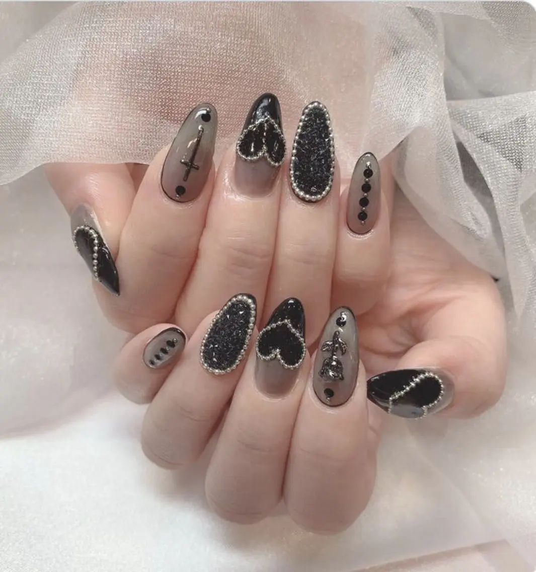 ネイル マグネットネイル ニュアンスネイル ピンク 冬ネイル Lee Nailsのネイルデザイン