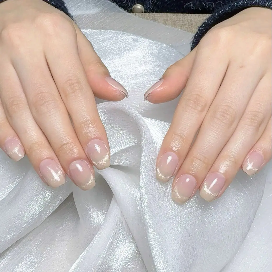 メンズ ネイル メンズ韓国風 アートネイル オーロラネイル ガーリー キラキラネイル ハンドネイル Nail salon 木にいるのネイルデザイン