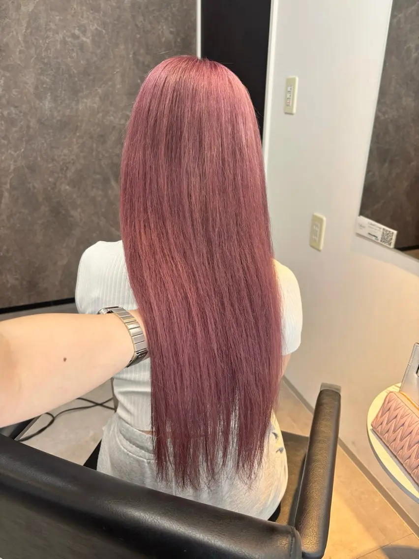 ロング カラー カット ヘアカラー トリートメント 鍋嶋 涼香のヘアスタイル