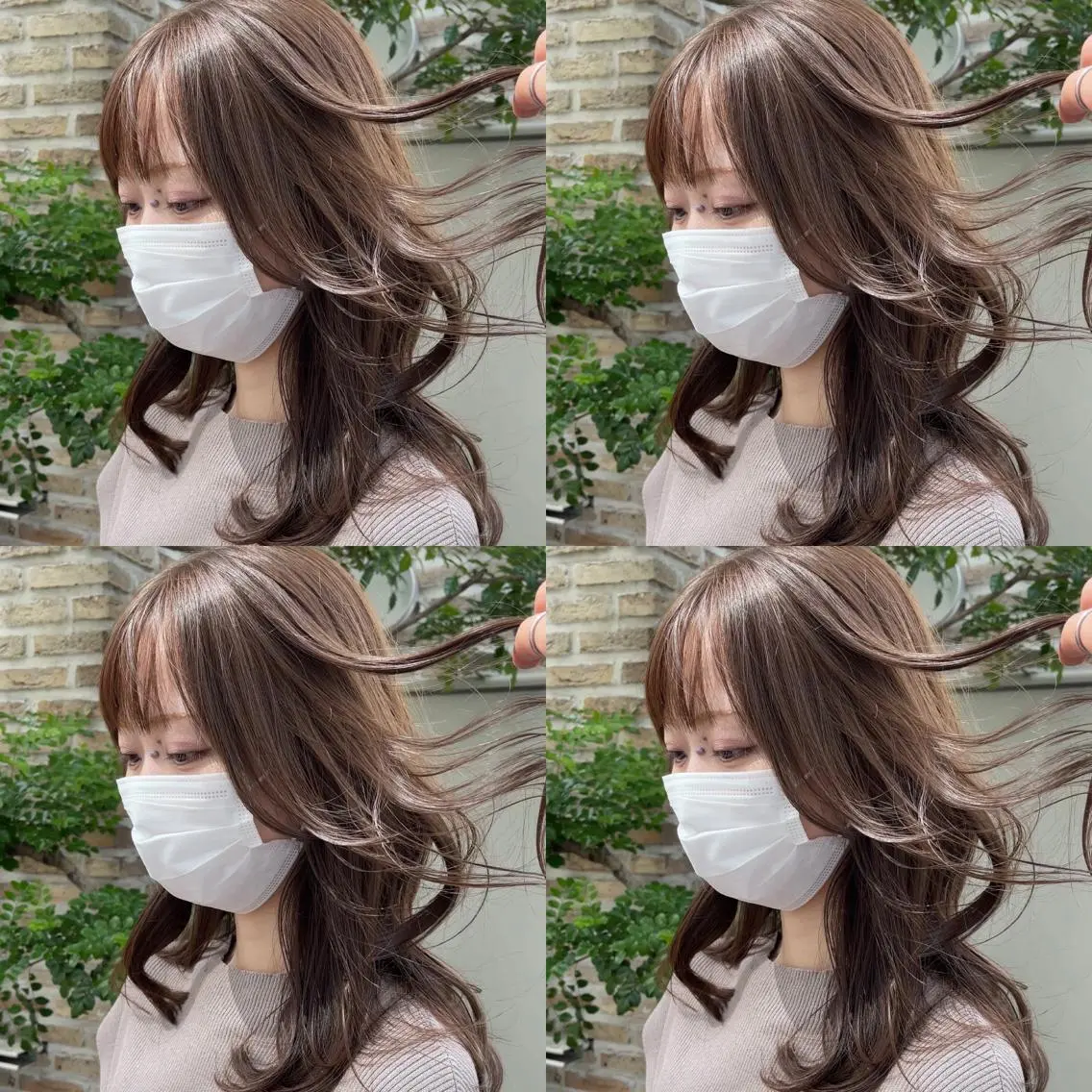 セミロング カラー 伸ばしかけ 似合わせカット 小顔カット 大人可愛い透明感🌟 小顔・韓国髪🌟野中のヘアスタイル