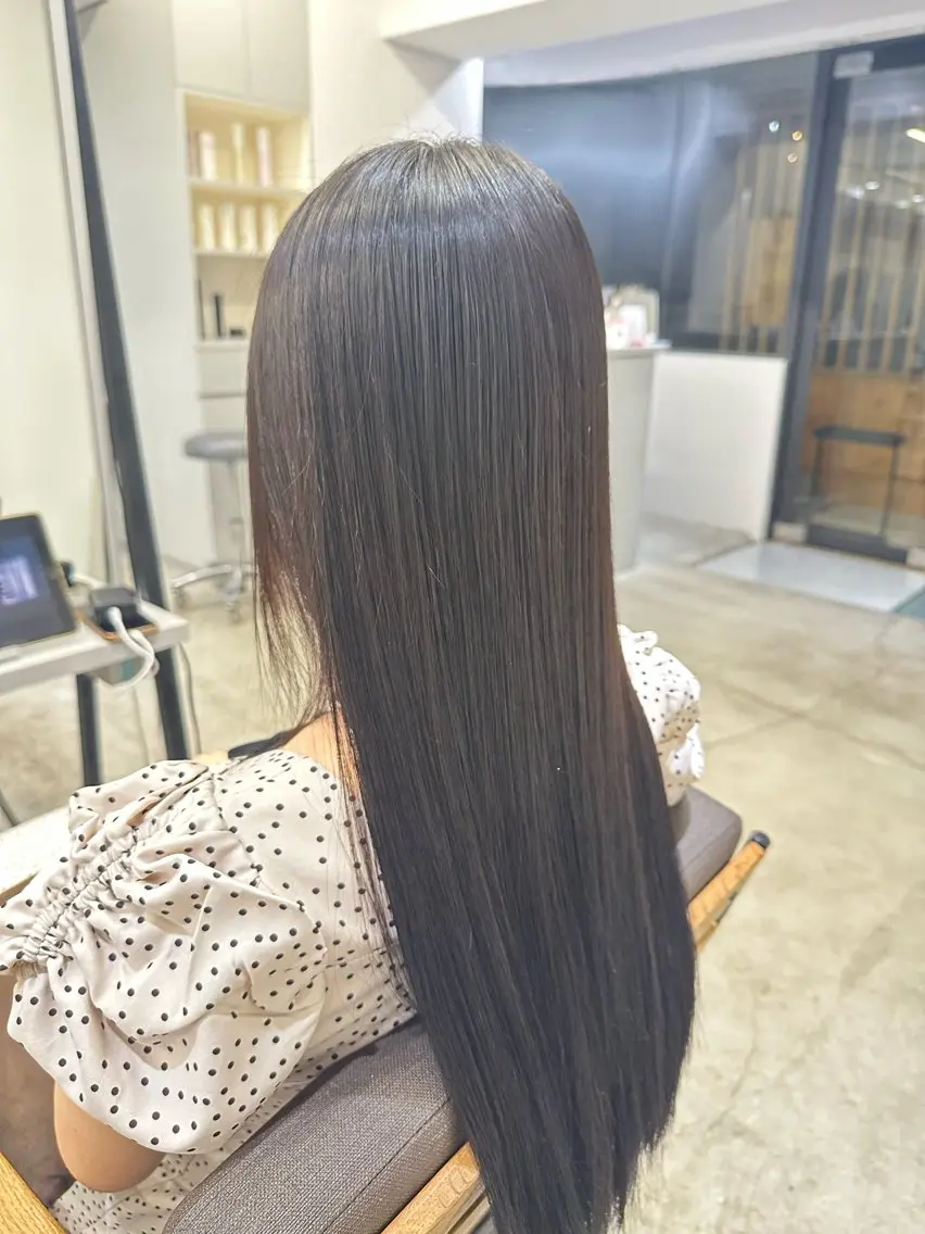 ロング パーマ 縮毛矯正 ハイトーンカラー が絶対可愛い✨泰聖✨のヘアスタイル