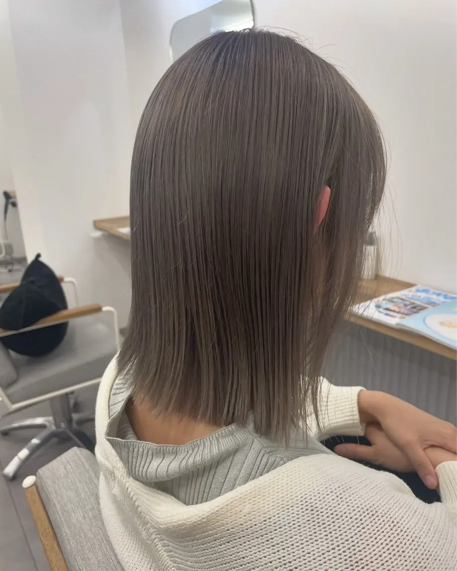 ワンブリーチ+オンカラー+ブロー+5stepヘアエステの写真