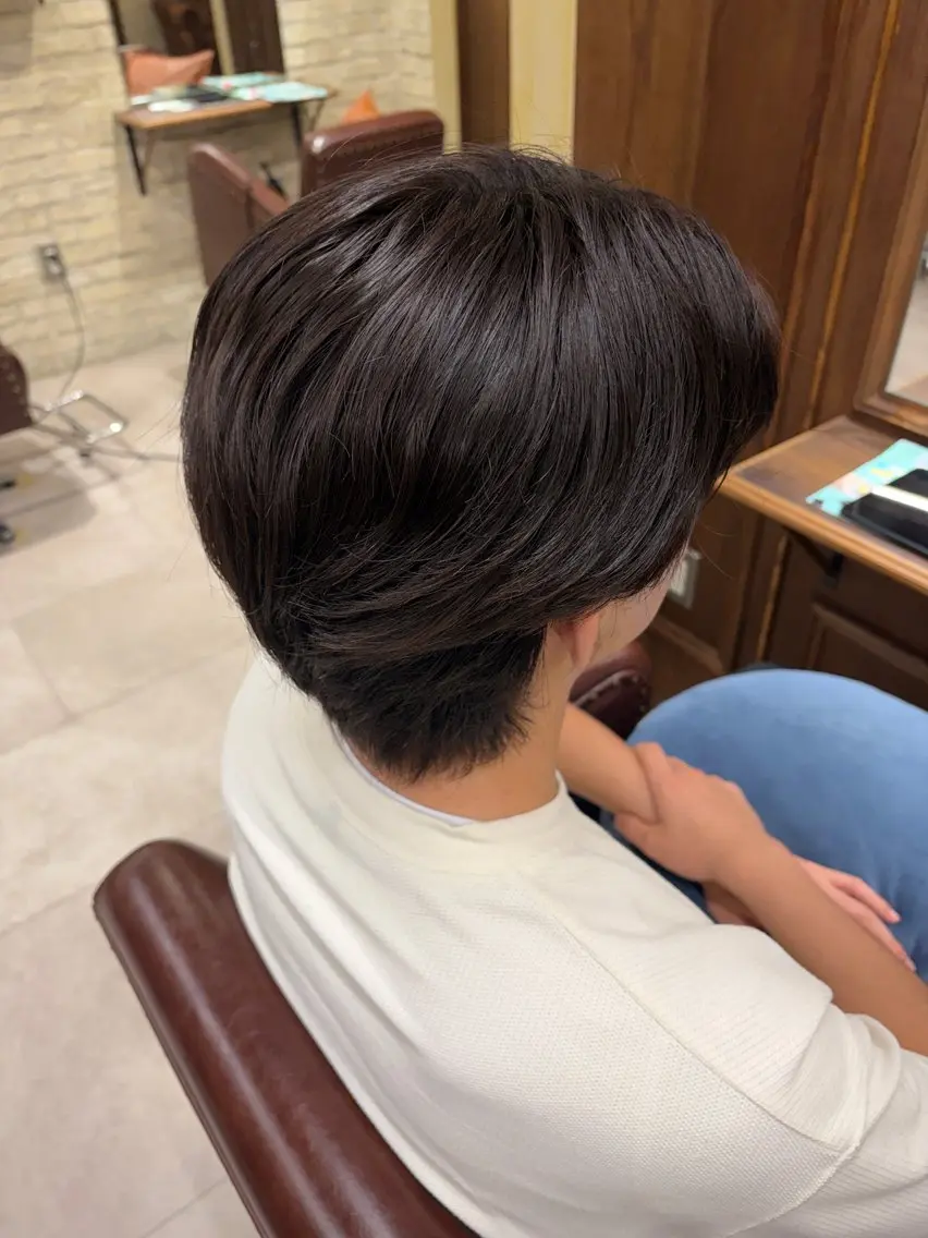 カラー メンズ ブラウンカラー ナチュラルブラウン モネ｜CLUTCH ワンカラーモデルのヘアスタイル